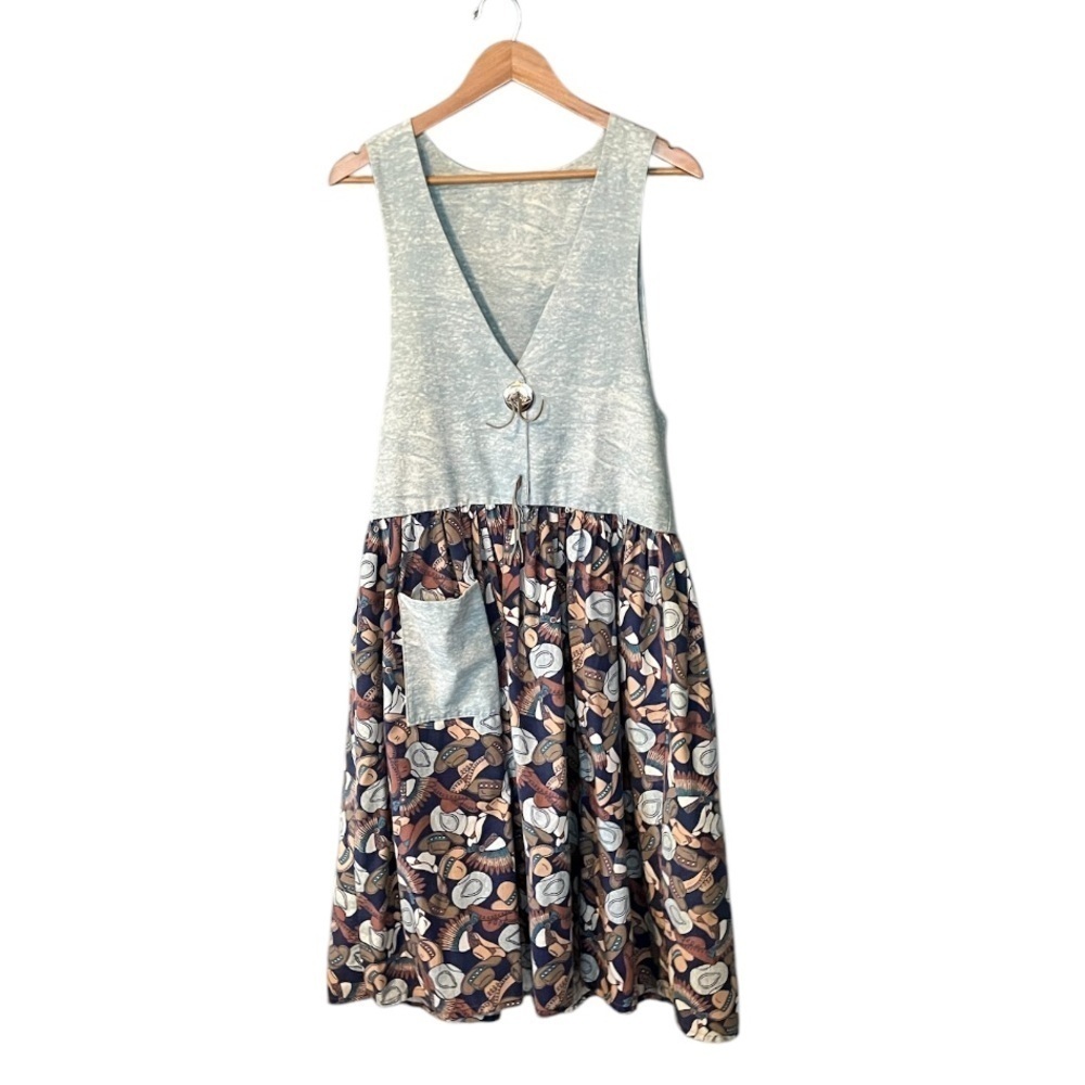 Vintage Handmade Western Cowgirl Pinafore Dress